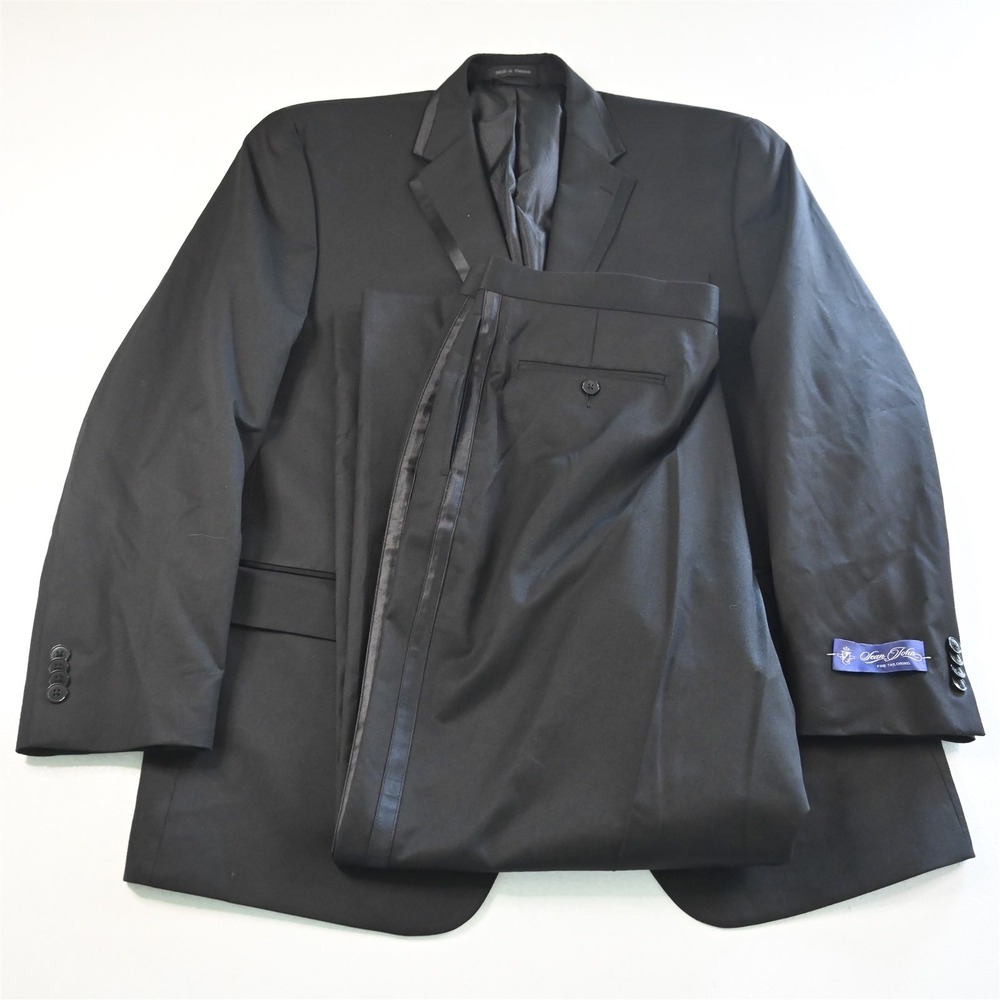 NEW Sean‎ John 44R 38x32 Black Mens Jacket Pants Tuxedo
